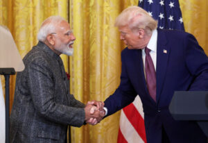 PM Modi and US President Donald Trump deliver a joint press statement